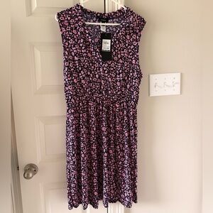 Espresso Pink and Navy Floral Top